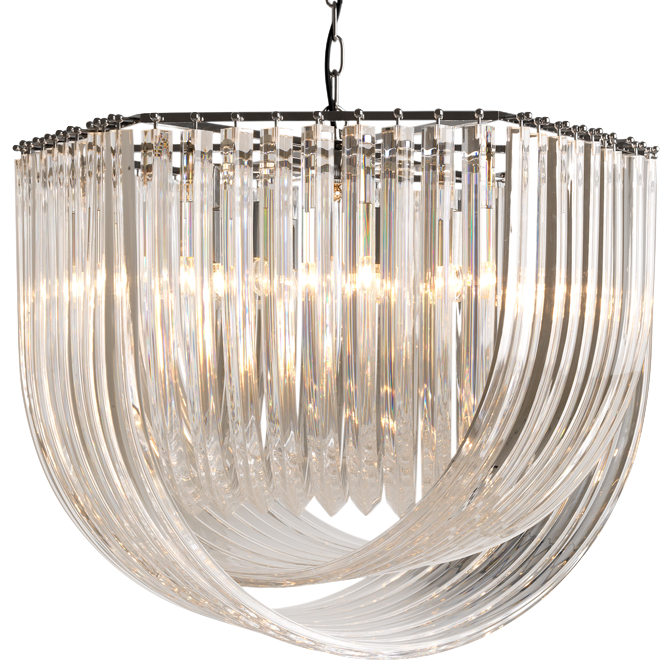 Люстра Chandelier Hyeres Никель Прозрачный (Transparent) Люстра Chandelier Hyeres Никель Прозрачный (Transparent) в Грозном | Loft Concept