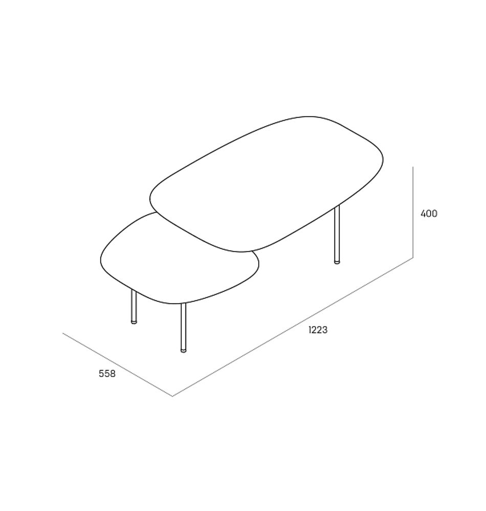 Step журнальный столик из натурального дуба и металла в Грозном