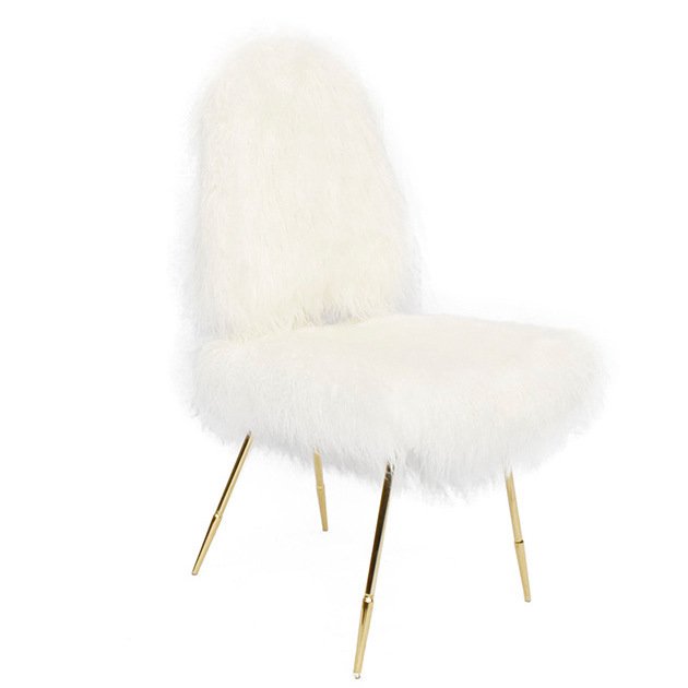 Стул Maxime Lounge Chair Белый Глянцевое золото Стул Maxime Lounge Chair Белый Глянцевое золото в Грозном | Loft Concept