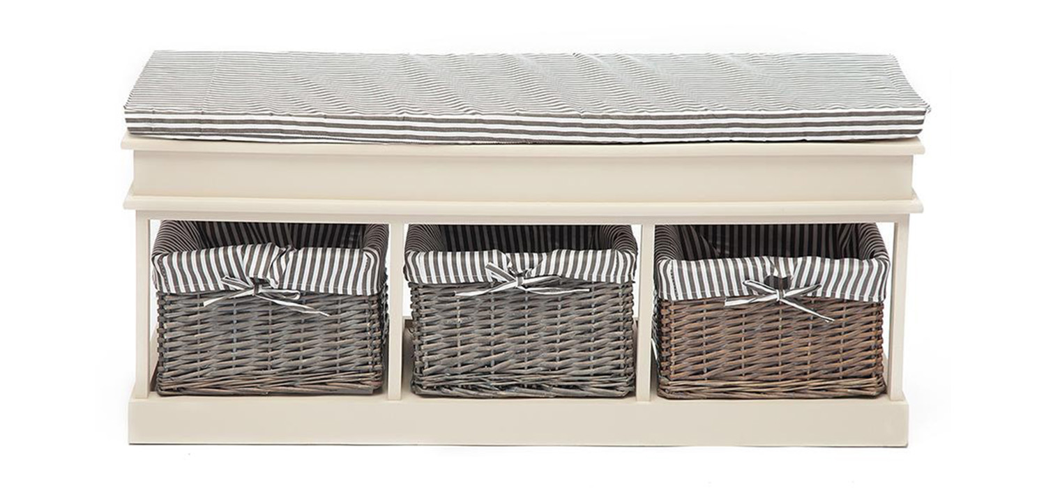 Тумба для обуви Provence Butter White 3 Boxes - фото