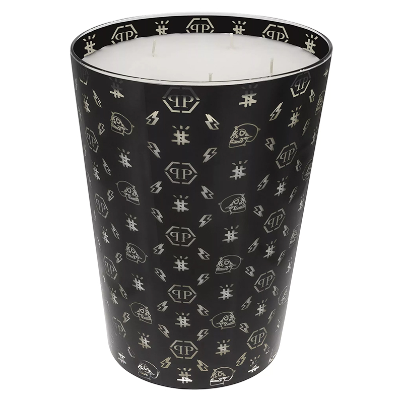 Свеча Philipp Plein Candle Monogram L Черный Белый в Грозном | Loft Concept 