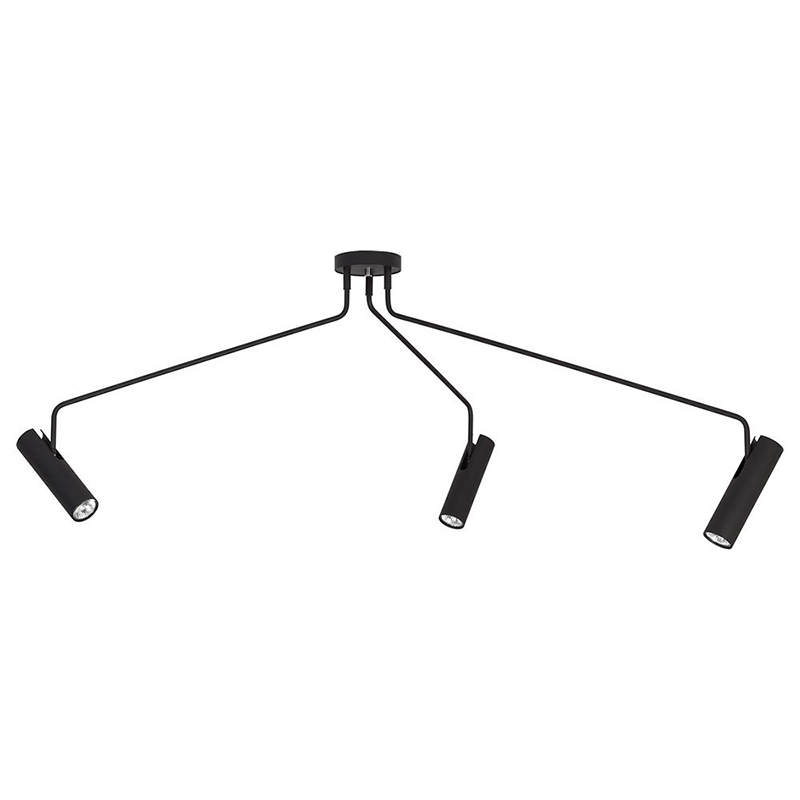 Потолочный светильник Tibo Branches Trumpet Tube black 3 Черный в Грозном | Loft Concept 