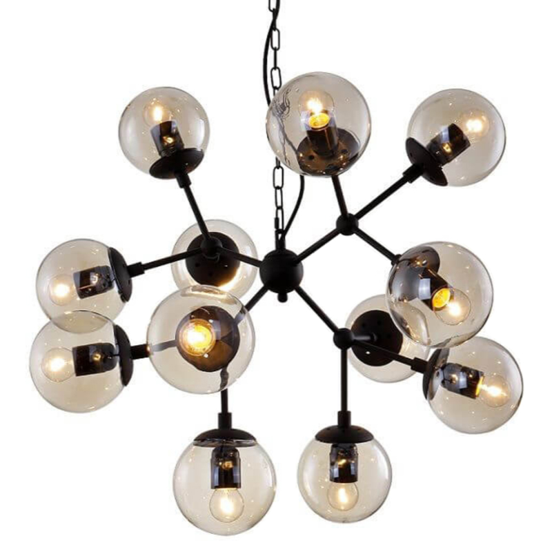 Люстра Modo Chandelier 12 Globes Дымчатый (Smoke) в Грозном | Loft Concept 