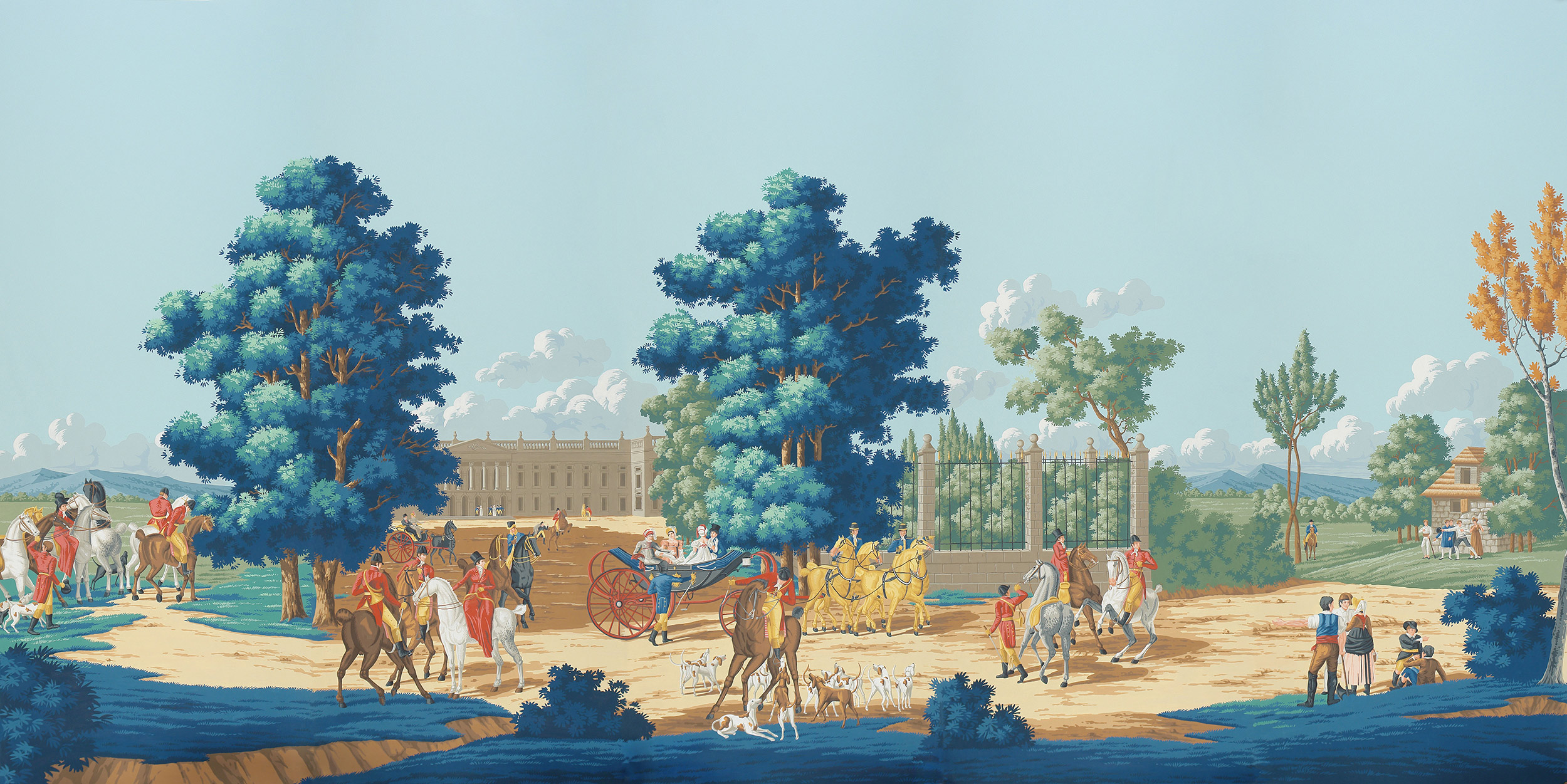 Обои ручная роспись La Chasse de Compiegne Jacquemart Обои ручная роспись La Chasse de Compiegne Jacquemart - постер Loft-Concept в Грозном