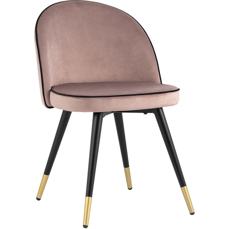 Стул Cooper Chair LUX Пепельно-Розовый Велюр Розовый пастельный Черный Стул Cooper Chair LUX Пепельно-Розовый Велюр Розовый пастельный Черный в Грозном | Loft Concept