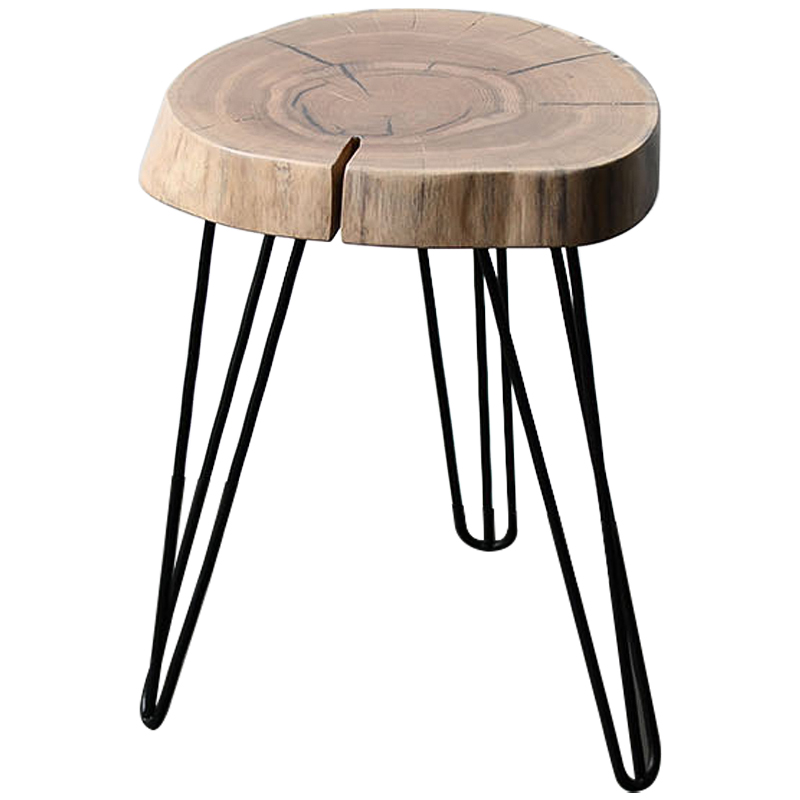 Приставной стол Aariz Industrial Metal Rust Side Table Древесина Черный в Грозном | Loft Concept 