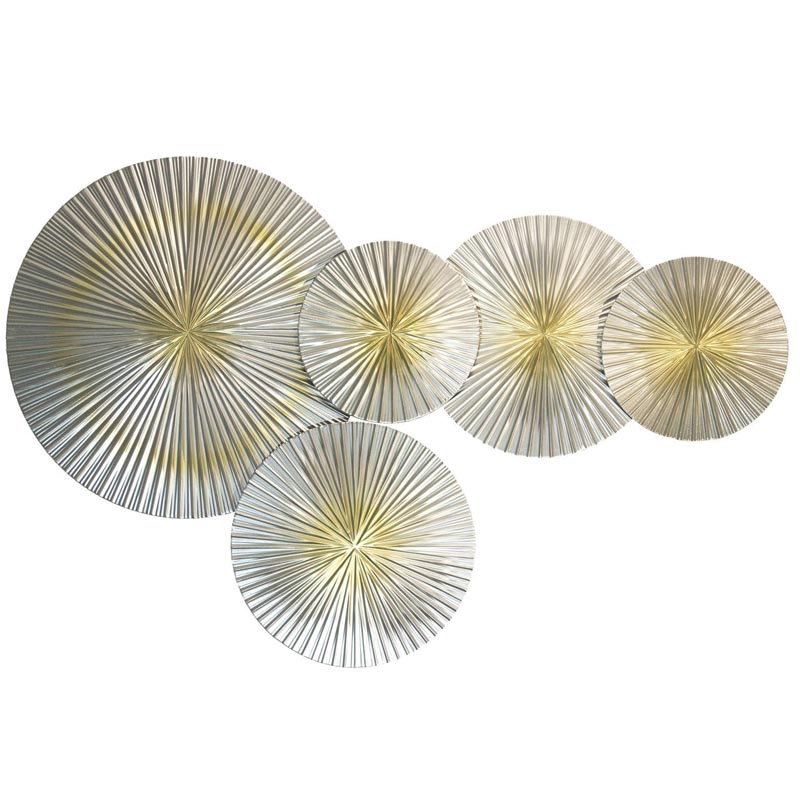 Арт-объект Apollo Gold and Silver Wall Plaque Disc 5 Серебряный Золотой Арт-объект Apollo Gold and Silver Wall Plaque Disc 5 Серебряный Золотой в Грозном | Loft Concept
