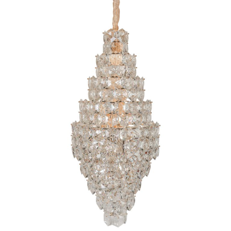 Люстра Tiers Crystal Light Chandelier 65 Золотой Прозрачное Стекло Люстра Tiers Crystal Light Chandelier 65 Золотой Прозрачное Стекло в Грозном | Loft Concept