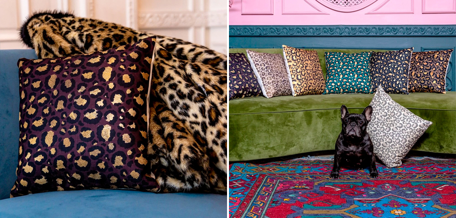 Декоративная подушка с леопардовым принтом Wild animals Red - Loft-Concept в Грозном