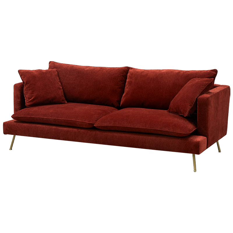 Диван Lambert Sofa Red Красный Красный Золотой Диван Lambert Sofa Red Красный Красный Золотой в Грозном | Loft Concept