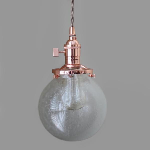 Подвесной светильник Bubble Sphere Glass Copper Медь Подвесной светильник Bubble Sphere Glass Copper Медь в Грозном | Loft Concept