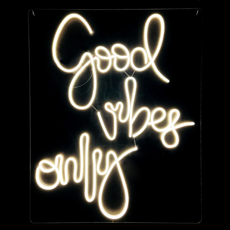 Неоновая настенная лампа Good Vibes Only Neon Wall Lamp Прозрачный Желтый Неоновая настенная лампа Good Vibes Only Neon Wall Lamp Прозрачный Желтый в Грозном | Loft Concept