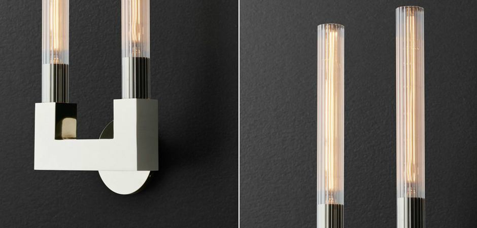 Бра RH CANNELLE wall lamp DOUBLE Sconces Chrome Бра RH CANNELLE wall lamp DOUBLE Sconces Chrome - Loft-Concept в Грозном