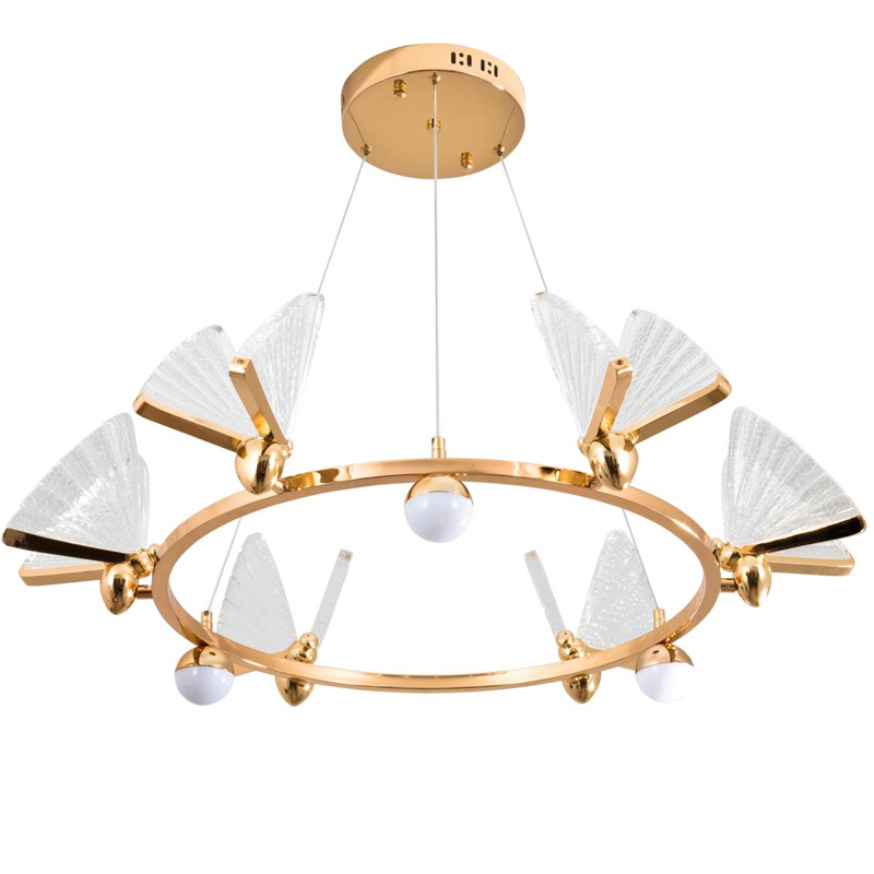 Люстра Золотая Butterfly Enlarged на три лампы Золотой в Грозном | Loft Concept 
