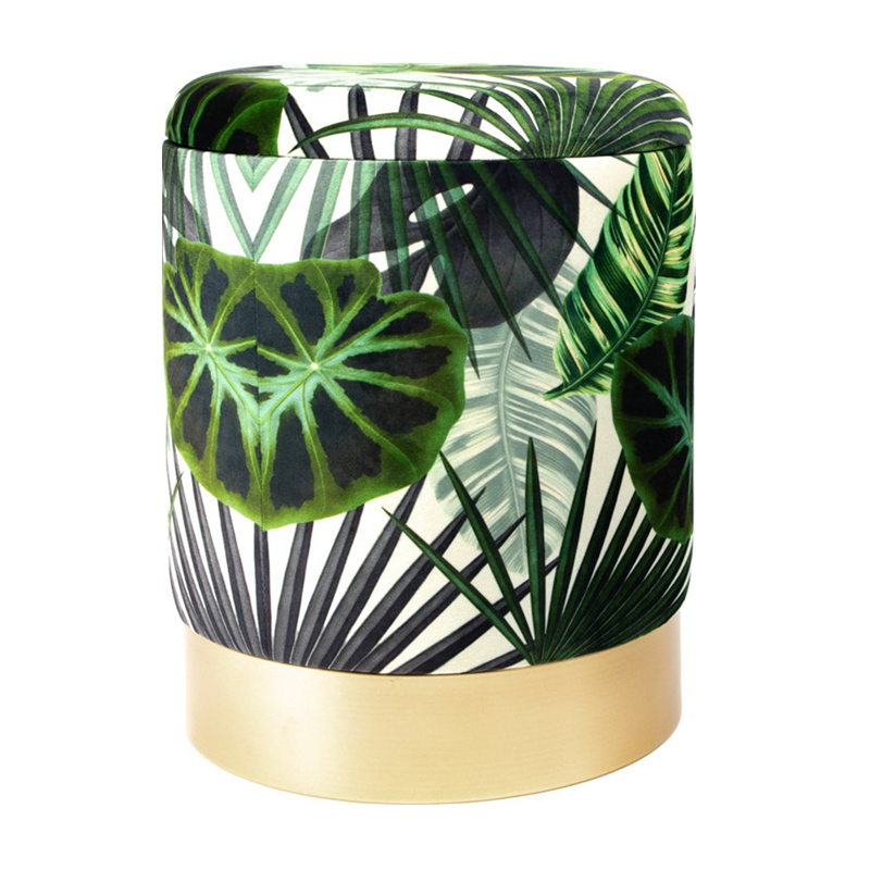 Пуф PUF tropical Золотой Зеленый Белый Пуф PUF tropical Золотой Зеленый Белый в Грозном | Loft Concept