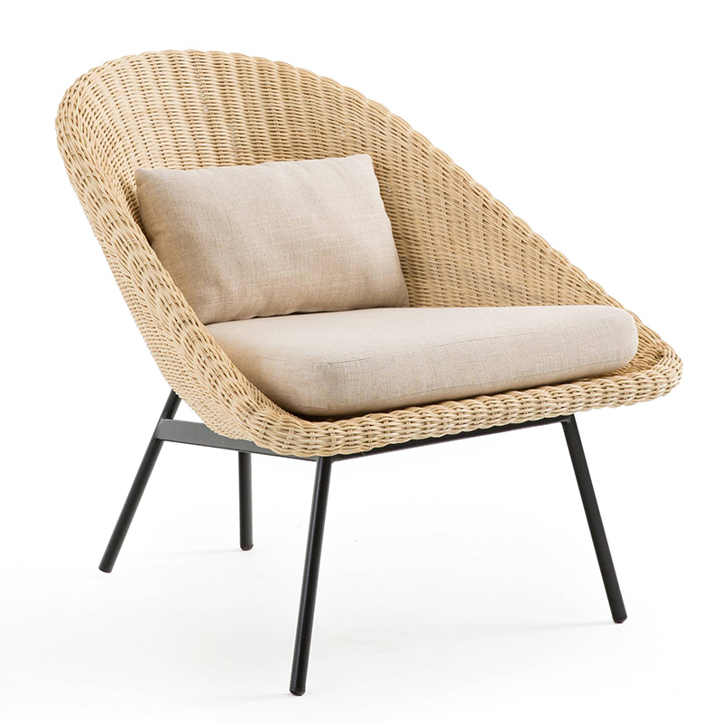 Кресло Marcu Wicker Chair Бежевый Черный Кресло Marcu Wicker Chair Бежевый Черный в Грозном | Loft Concept