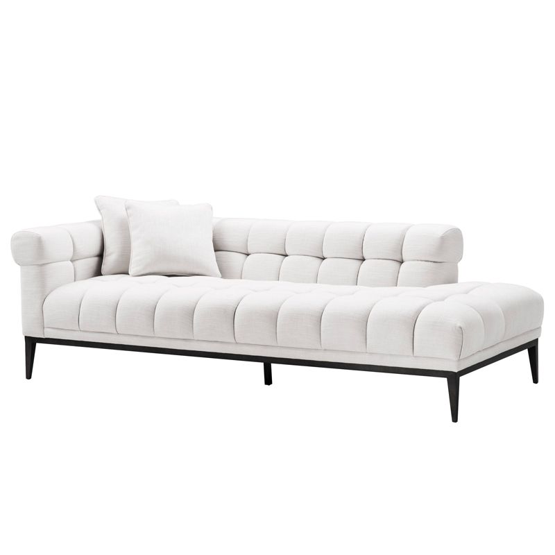 Кушетка Eichholtz Lounge Sofa Aurelio Left Белый Черный Кушетка Eichholtz Lounge Sofa Aurelio Left Белый Черный в Грозном | Loft Concept