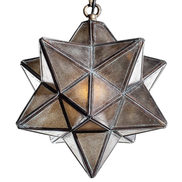 Подвесной светильник Star frosted glass Металлик винтаж Подвесной светильник Star frosted glass Металлик винтаж в Грозном | Loft Concept