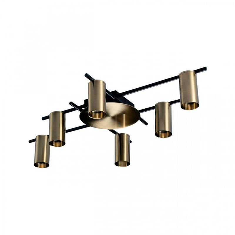 Потолочный светильник Aigle Ceiling Light 6 Латунь Латунь Черный в Грозном | Loft Concept 