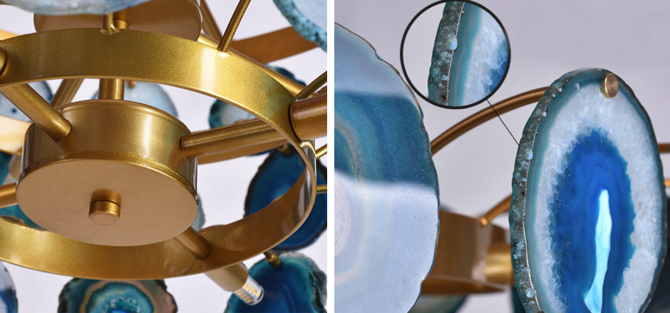 Люстра Agate Burst Chandelier 3 Round blue Люстра Agate Burst Chandelier 3 Round blue - Loft-Concept в Грозном