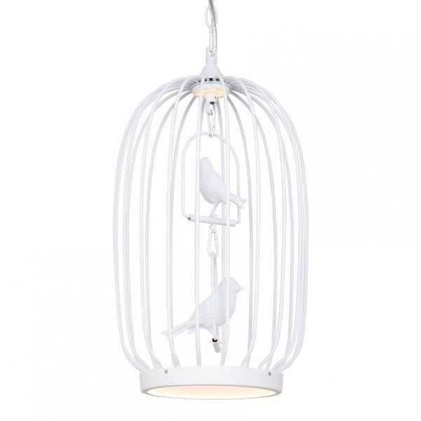 Люстра Birdcage Chandelier Two White Белый Люстра Birdcage Chandelier Two White Белый в Грозном | Loft Concept