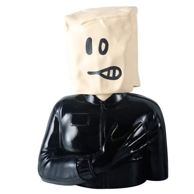 Статуэтка Banksy Package on Head Черный Бежевый Статуэтка Banksy Package on Head Черный Бежевый в Грозном | Loft Concept