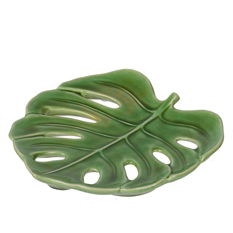 Блюдо Green Leaf монстера Зеленый шалфей Блюдо Green Leaf монстера Зеленый шалфей в Грозном | Loft Concept