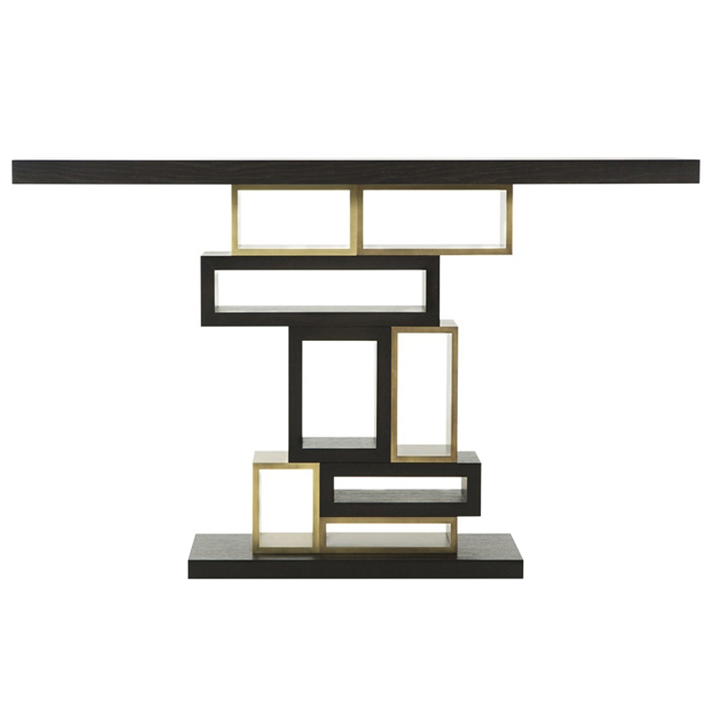 Консоль Rectangles Console Table Коричневый Латунь Консоль Rectangles Console Table Коричневый Латунь в Грозном | Loft Concept