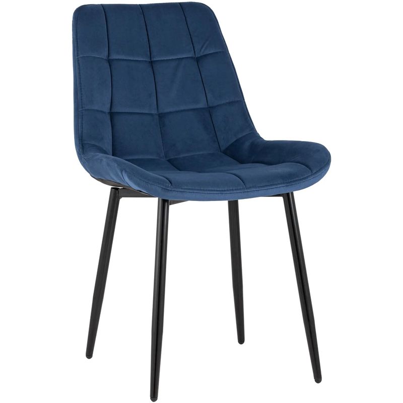 Стул NANCY Chair Синий Цвет Черные Ножки Синий Черный Стул NANCY Chair Синий Цвет Черные Ножки Синий Черный в Грозном | Loft Concept