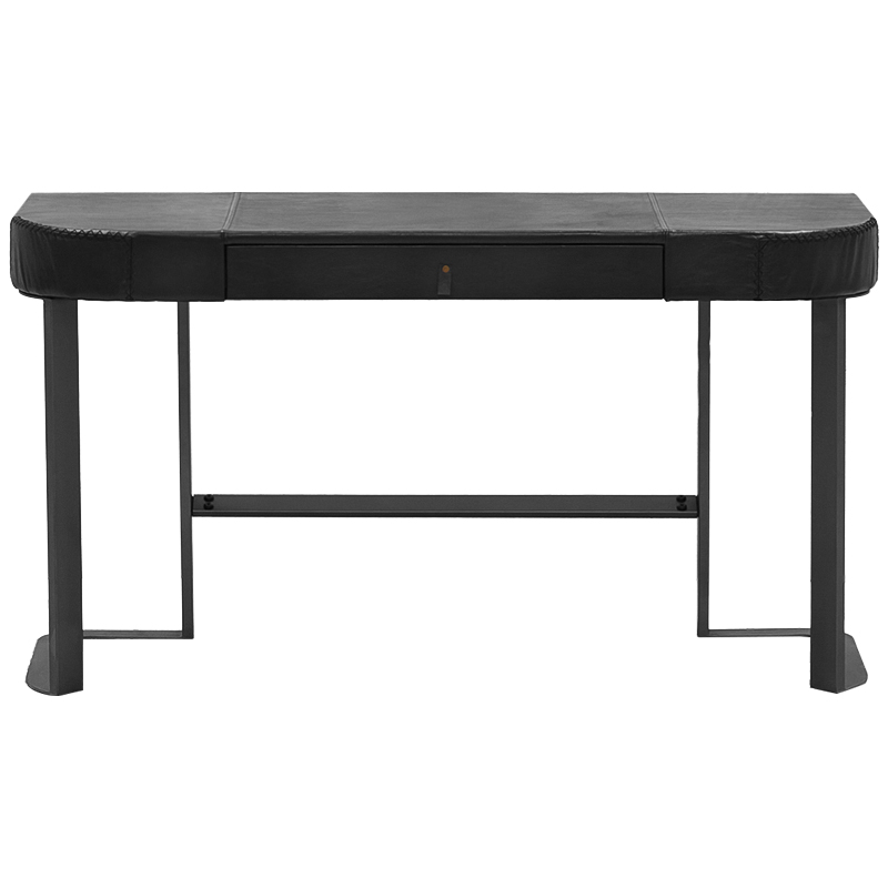 Рабочий стол Hart Leather Desk Черный Рабочий стол Hart Leather Desk Черный в Грозном | Loft Concept