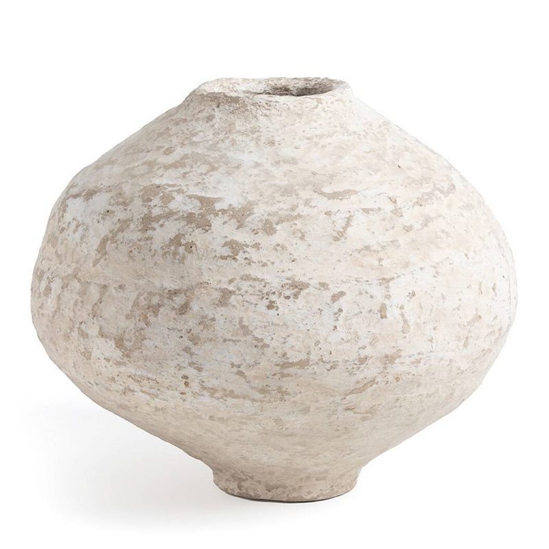 Ваза Csaba Papier Mache Vase 35 Бежево-серый Ваза Csaba Papier Mache Vase 35 Бежево-серый в Грозном | Loft Concept