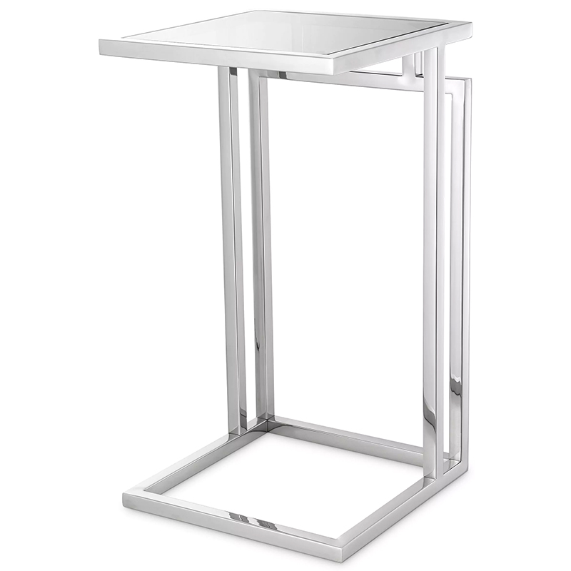 Приставной стол Eichholtz Side Table Marcus Chrome Стекло Смок Хром Приставной стол Eichholtz Side Table Marcus Chrome Стекло Смок Хром в Грозном | Loft Concept