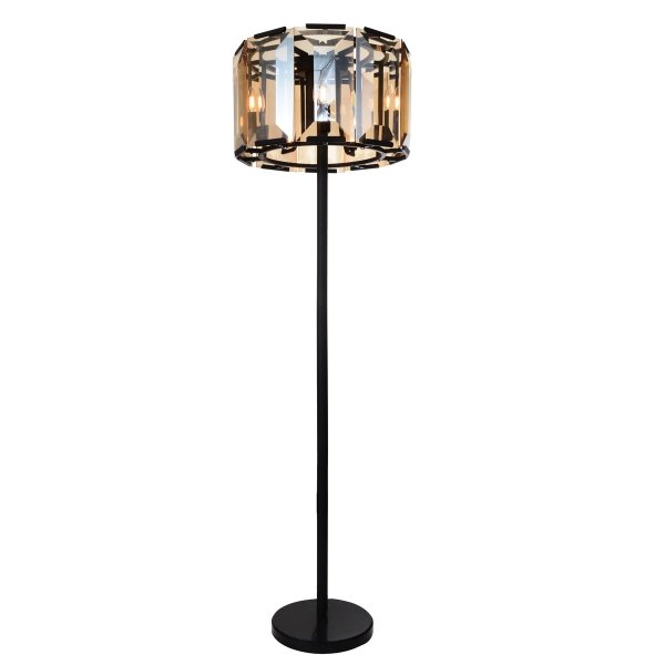 Напольная лампа Harlow Crystal Round Floor Amber Черный Янтарь (Amber) Напольная лампа Harlow Crystal Round Floor Amber Черный Янтарь (Amber) в Грозном | Loft Concept