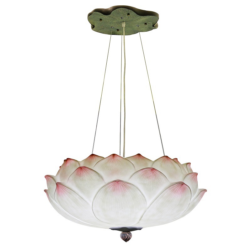 Люстра Pink Lotus Chandelier Белый Розовый пастельный Люстра Pink Lotus Chandelier Белый Розовый пастельный в Грозном | Loft Concept