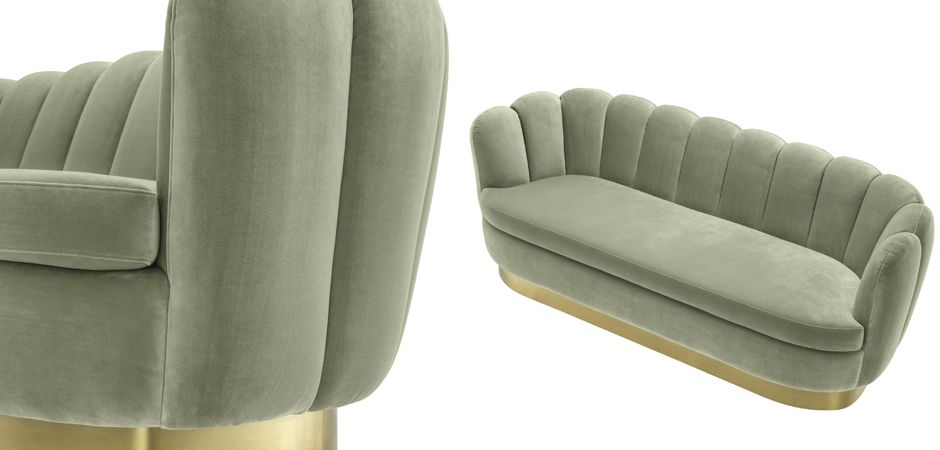 Диван Eichholtz Sofa Mirage pistache green Диван Eichholtz Sofa Mirage pistache green - Loft-Concept в Грозном