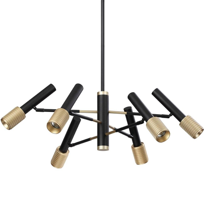 Люстра Eneko Chandelier Черный Золотой Люстра Eneko Chandelier Черный Золотой в Грозном | Loft Concept