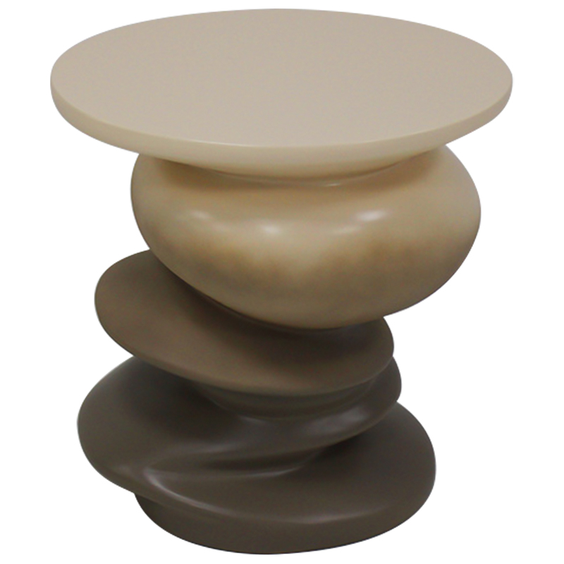 Приставной стол Stacked Stones Side Table Бежевый Коричневый Приставной стол Stacked Stones Side Table Бежевый Коричневый в Грозном | Loft Concept