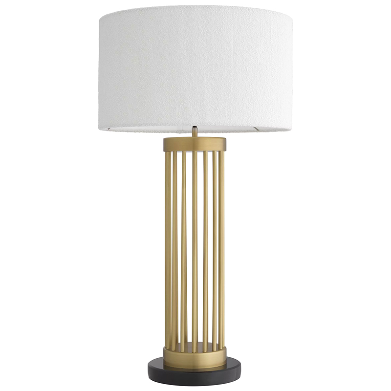 Настольная лампа Eichholtz Table Lamp Condo Brass Белый Латунь Черный Настольная лампа Eichholtz Table Lamp Condo Brass Белый Латунь Черный в Грозном | Loft Concept