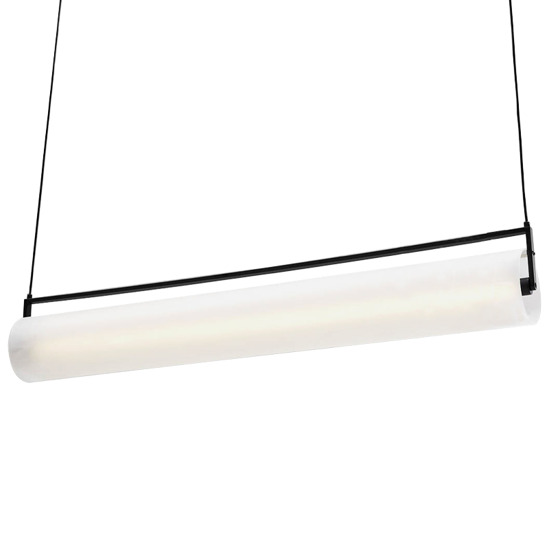 Дизайнерский линейный подвесной светильник CANVAS LINEAR HANGING LAMP Белый Черный Дизайнерский линейный подвесной светильник CANVAS LINEAR HANGING LAMP Белый Черный в Грозном | Loft Concept