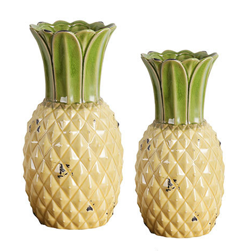 Ваза Pineapple Vase Желтый Зеленый шалфей Ваза Pineapple Vase Желтый Зеленый шалфей в Грозном | Loft Concept