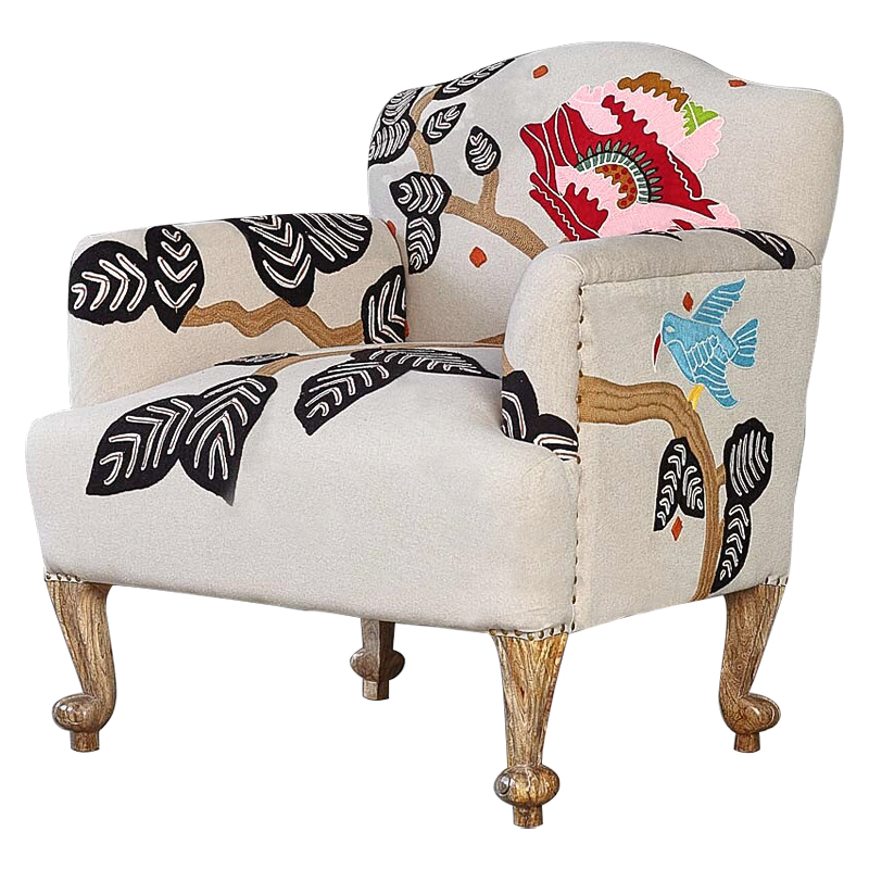 Кресло Mavis Armchair Бежевый Древесина Мульти в Грозном | Loft Concept 