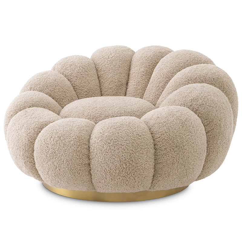 Кресло Eichholtz Swivel Chair Mello Canberra Sand Бежевый Латунь Кресло Eichholtz Swivel Chair Mello Canberra Sand Бежевый Латунь в Грозном | Loft Concept
