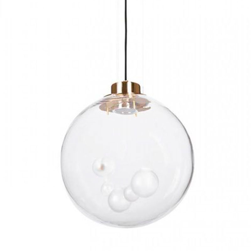 Подвесной светильник Lamps Inside Bubbles bottom round Золотой Прозрачный Подвесной светильник Lamps Inside Bubbles bottom round Золотой Прозрачный в Грозном | Loft Concept