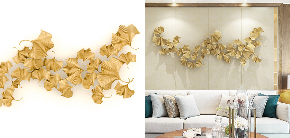 Аксессуар на стену Golden Ginkgo Leaves Аксессуар на стену Golden Ginkgo Leaves - Loft-Concept в Грозном