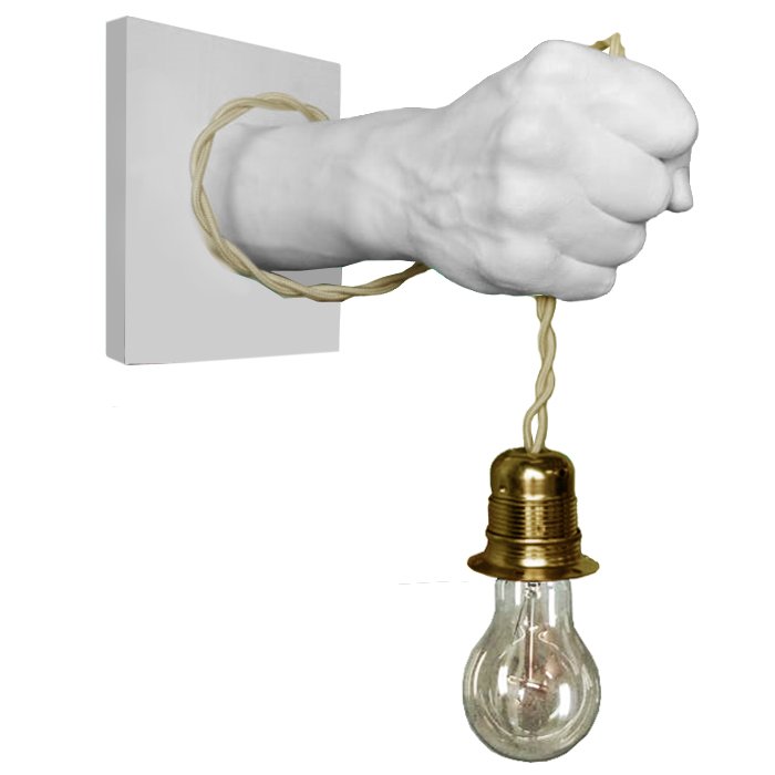 Бра Arm Sculpture Wall lamp Белый Бронза Бра Arm Sculpture Wall lamp Белый Бронза в Грозном | Loft Concept