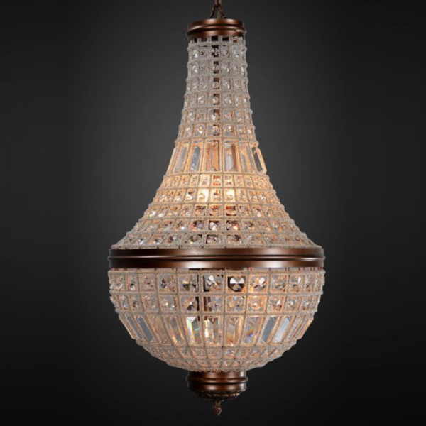 Люстра RH 19th c. Casbah Crystal Pendant Tall 45 Темная бронза винтаж Люстра RH 19th c. Casbah Crystal Pendant Tall 45 Темная бронза винтаж в Грозном | Loft Concept