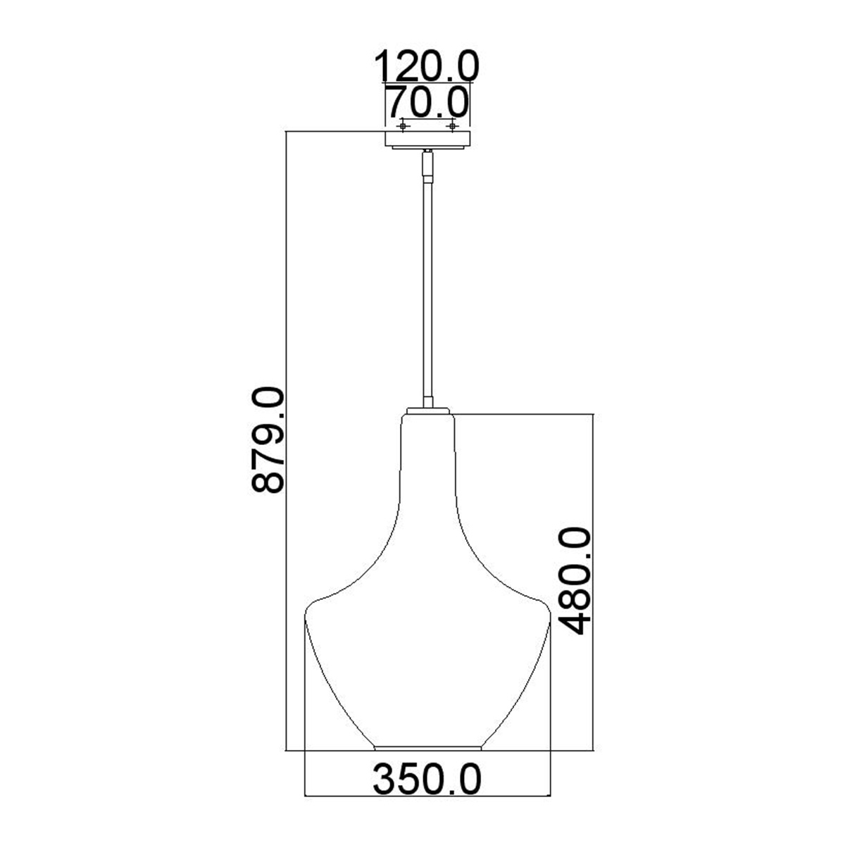 Подвесной светильник прозрачный стеклянный органической формы Kichler в Грозном