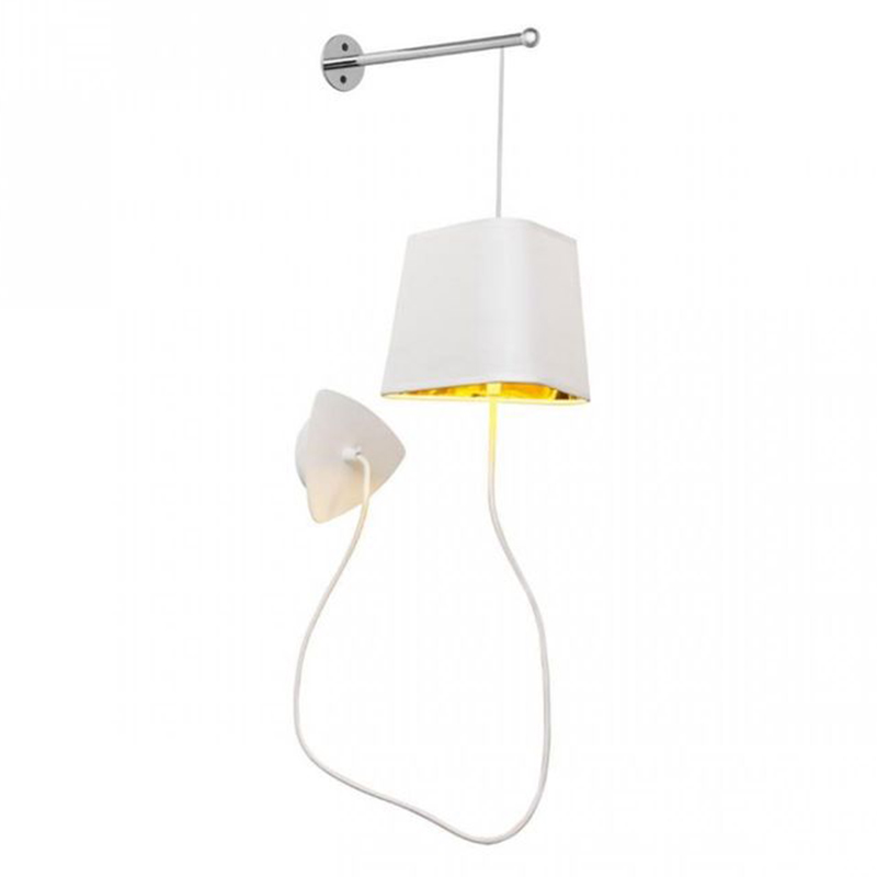 Бра Designheure Lighting White Wall Lamp Белый Золотой Бра Designheure Lighting White Wall Lamp Белый Золотой в Грозном | Loft Concept