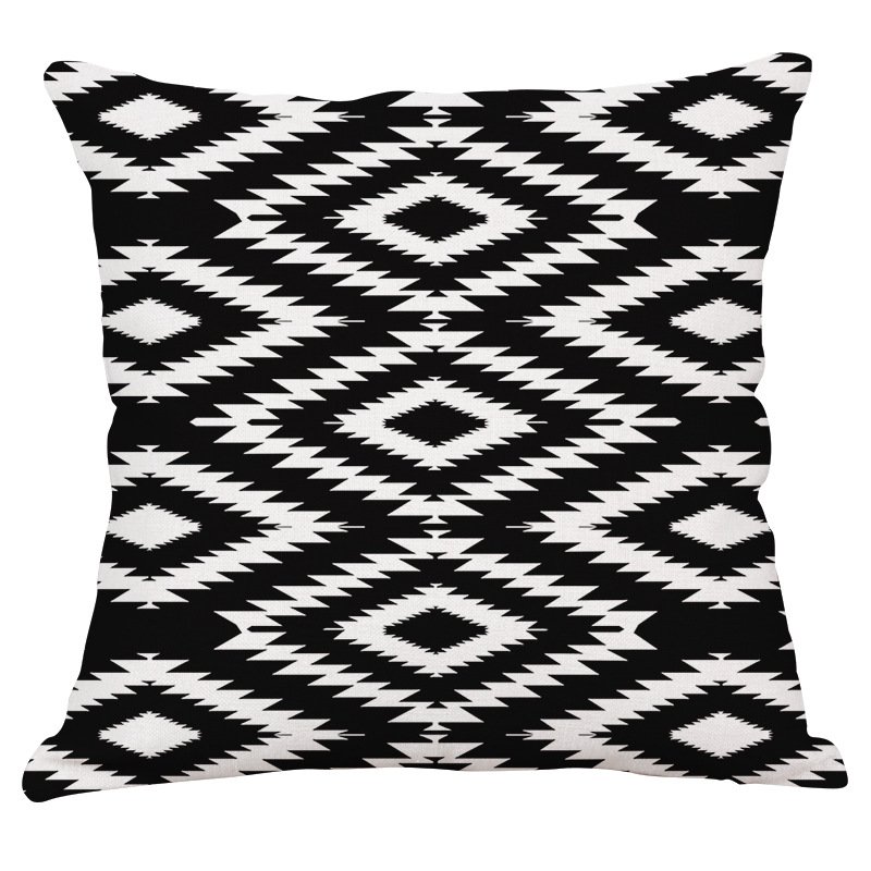 Декоративная подушка Black and White Pattern #5 Черно-белый Декоративная подушка Black and White Pattern #5 Черно-белый в Грозном | Loft Concept