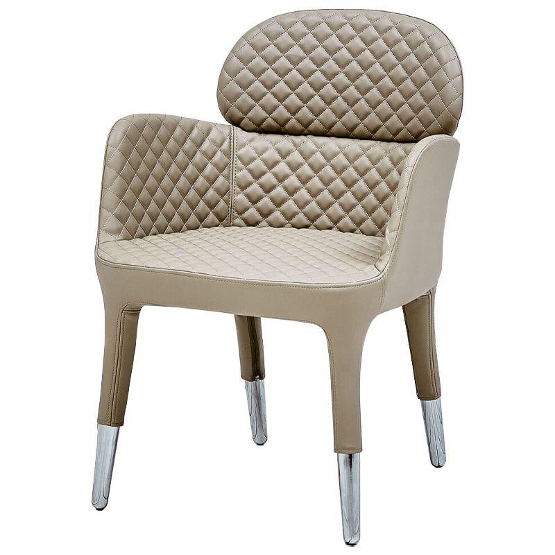 Кресло Ansbach Chair Бежевый Хром Кресло Ansbach Chair Бежевый Хром в Грозном | Loft Concept